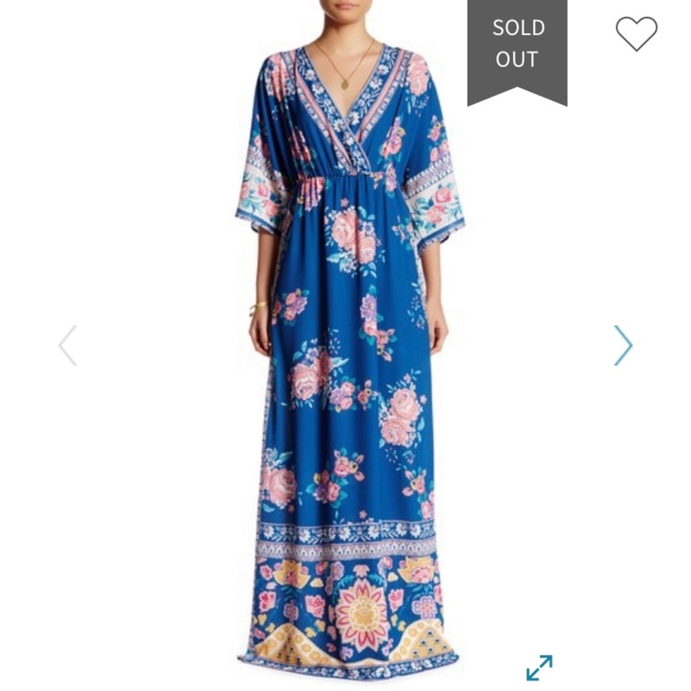 Blue Floral Maxi Dress NWOT 💙💚💛✨🌈